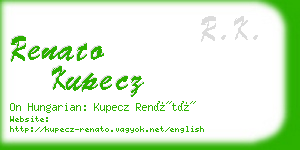 renato kupecz business card